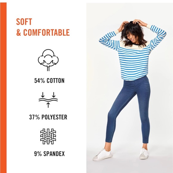 Hue Ultra Soft High Waist Denim Leggings - size small. EUC. - Picture 2 of 16